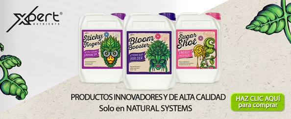 Diseño de presentación de los fertilizantes Xpert Nutrients que se pueden adquirir en Natural Systems