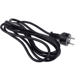 Cable Negro 3x1.5mm con Clavija Schuko + Clavija IEC Hembra C13 3m (1)
