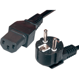 Cable Negro 3x1.5mm con Clavija Schuko + Clavija IEC Hembra C13 2m (2)