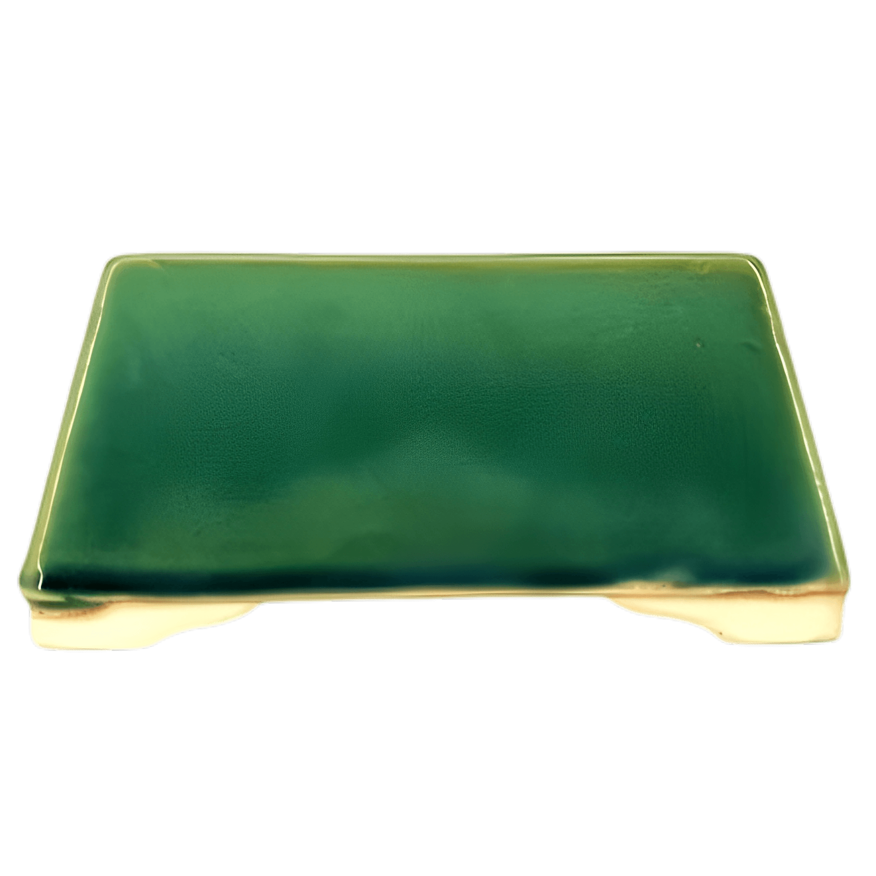 Tiesto Esmaltado Cuadrado Verde 13 x 13 x 8 cm