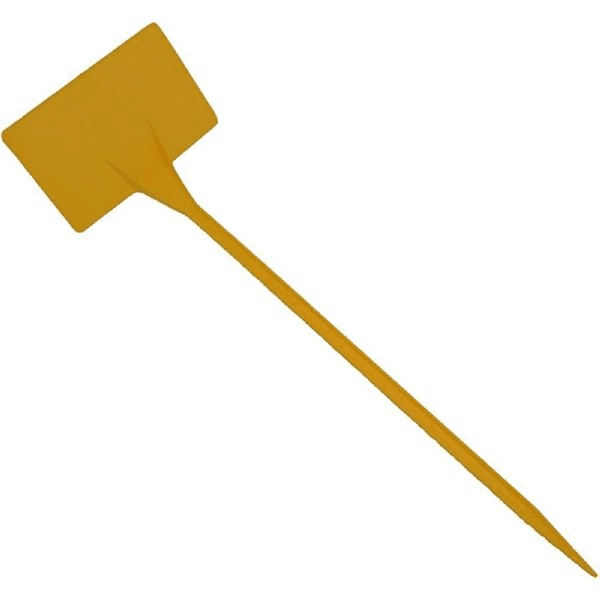 Paleta Indicadora Amarilla Inclinada de Pincho 12,5x8x44cm