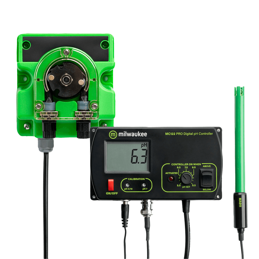 Milwaukee Kit Controlador PH + Bomba Dosificadora (MC720) Apto para inyectar corrector PH- y PH+