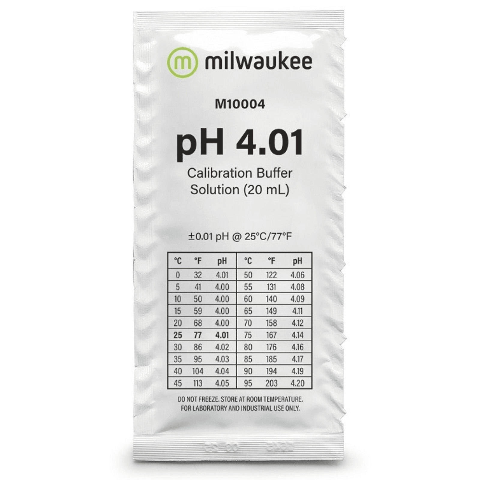 Milwaukee Líquido Calibrador PH 4.01 (Caja 500 sobres 20ml)