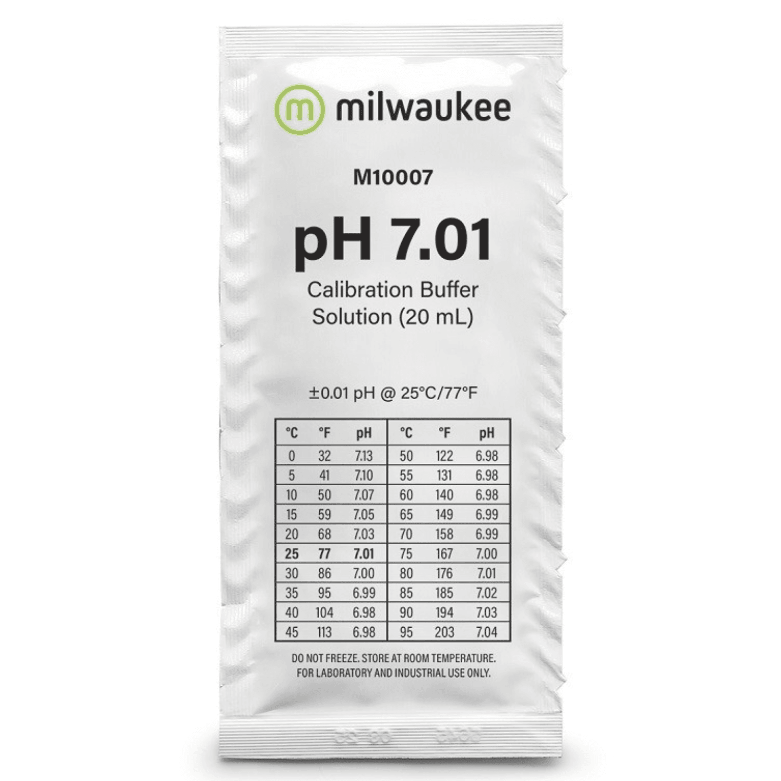 Milwaukee Líquido Calibrador PH 7.01 (Caja 500 sobres 20ml)
