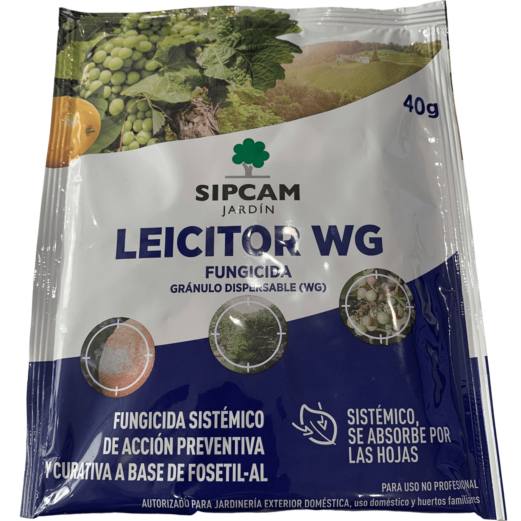 Sipcam Jardin Fosetil-AL 80 Sobre 40gr (Fungicida Mildius-Phytophthora) Fosetil 80% p/p