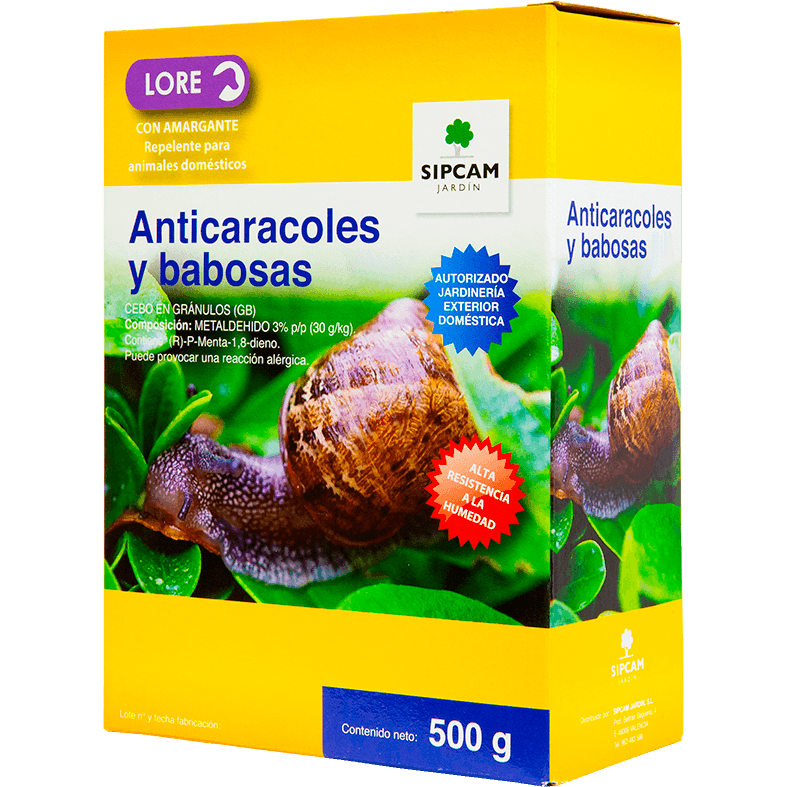 Sipcam Jardín Anticaracoles 2.5 500gr Metaldehído 2,5% GB